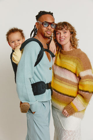 NOMAD AIR VELVET BABY CARRIER - PANTHER BLACK