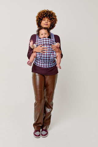 NOMAD AIR HOUNDSTOOTH BABY CARRIER - HARLOW LAVENDER BLUE