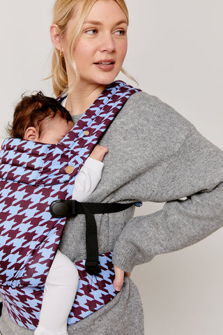 NOMAD AIR HOUNDSTOOTH BABY CARRIER - HARLOW LAVENDER BLUE