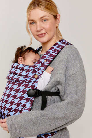 NOMAD AIR HOUNDSTOOTH BABY CARRIER - HARLOW LAVENDER BLUE