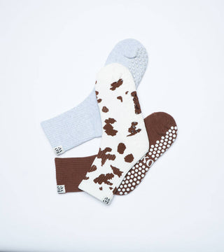 Cow Print - Grip Socks Pilates