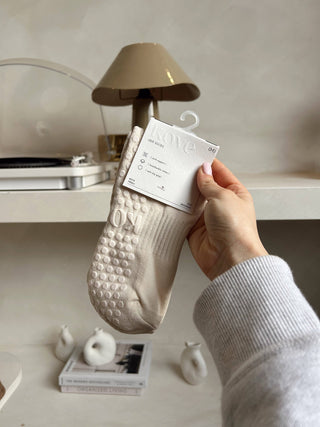 Cream - Les Basics Grip Socks Pilates