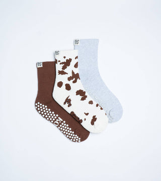 Cow Print - Grip Socks Pilates