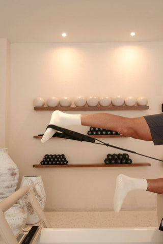 White - Les Basics Grip Socks Pilates