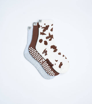 Cow Print - Grip Socks Pilates
